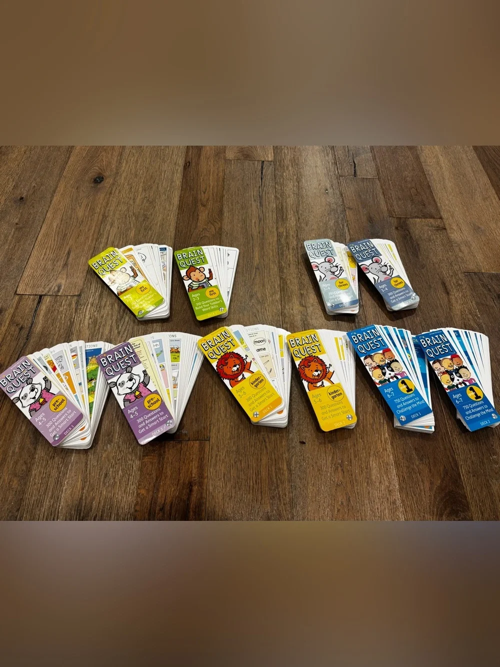 Lot of 10 Brain Quest Card Decks Ages 2-7